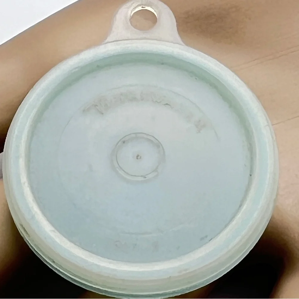 Vtg Blue Color Tupperware Keychain Mini Wonderlier Bowl Lid No Chain
